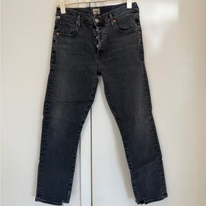 Citizens Of Humanity Washed Black High-Rise Jeans